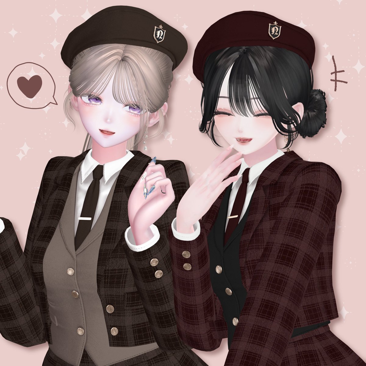 nqbechi_'s tweet photo. おそろい🤎❤️
#ナトリエ #海咲3D #LUMINA_EX https://t.co/y4Km3DRlLj