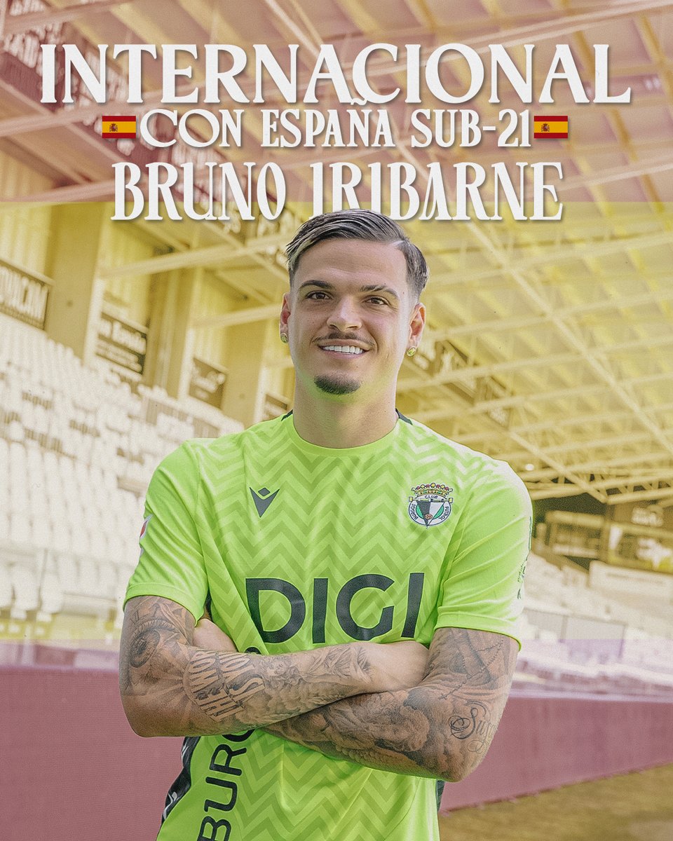 Burgos_CF's tweet photo. ¡Bruno es internacional Sub-21! 🇪🇸👏

¡Bruno enhorabuena por esta convocatoria con la selección española Sub-21!
Orgullo blanquinegro. 🤍🖤

Noticia completa aquí 👇
https://t.co/pGunFv7Wdi

#LatidoBlanquinegro https://t.co/p4E358hja2