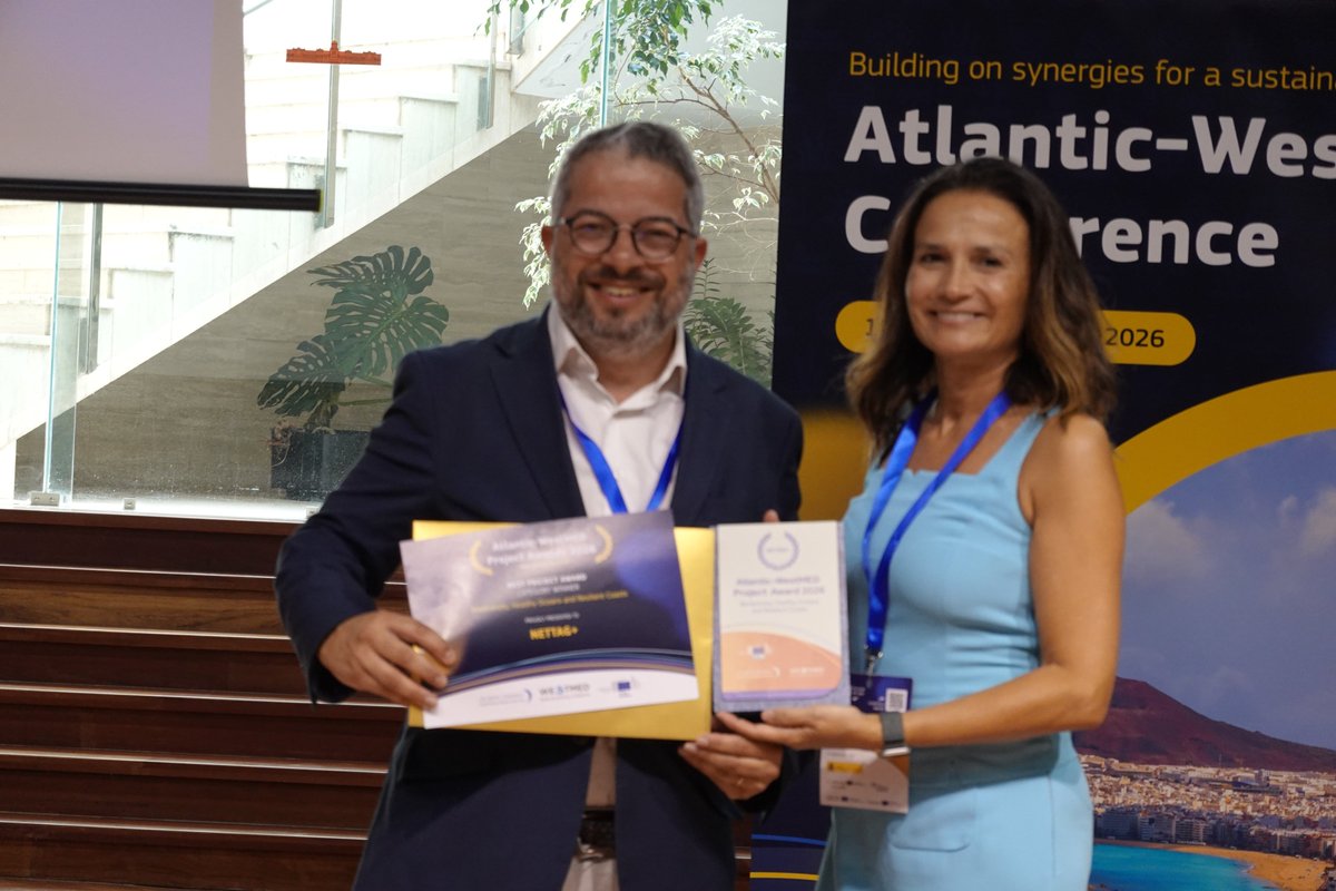 cinea_eu's tweet photo. Proud to see that our #EU funded projects @NetTagProject, HY2FISH &amp; EM4SSF were awarded at the WestMed Atlantic Conference 2026!

They make a difference for transport decarbonisation, fisheries &amp; marine pollution.

Read more: https://t.co/8eyTCnhKBb

#EMFAF #HorizonEU #Climate https://t.co/08qHErDTkB