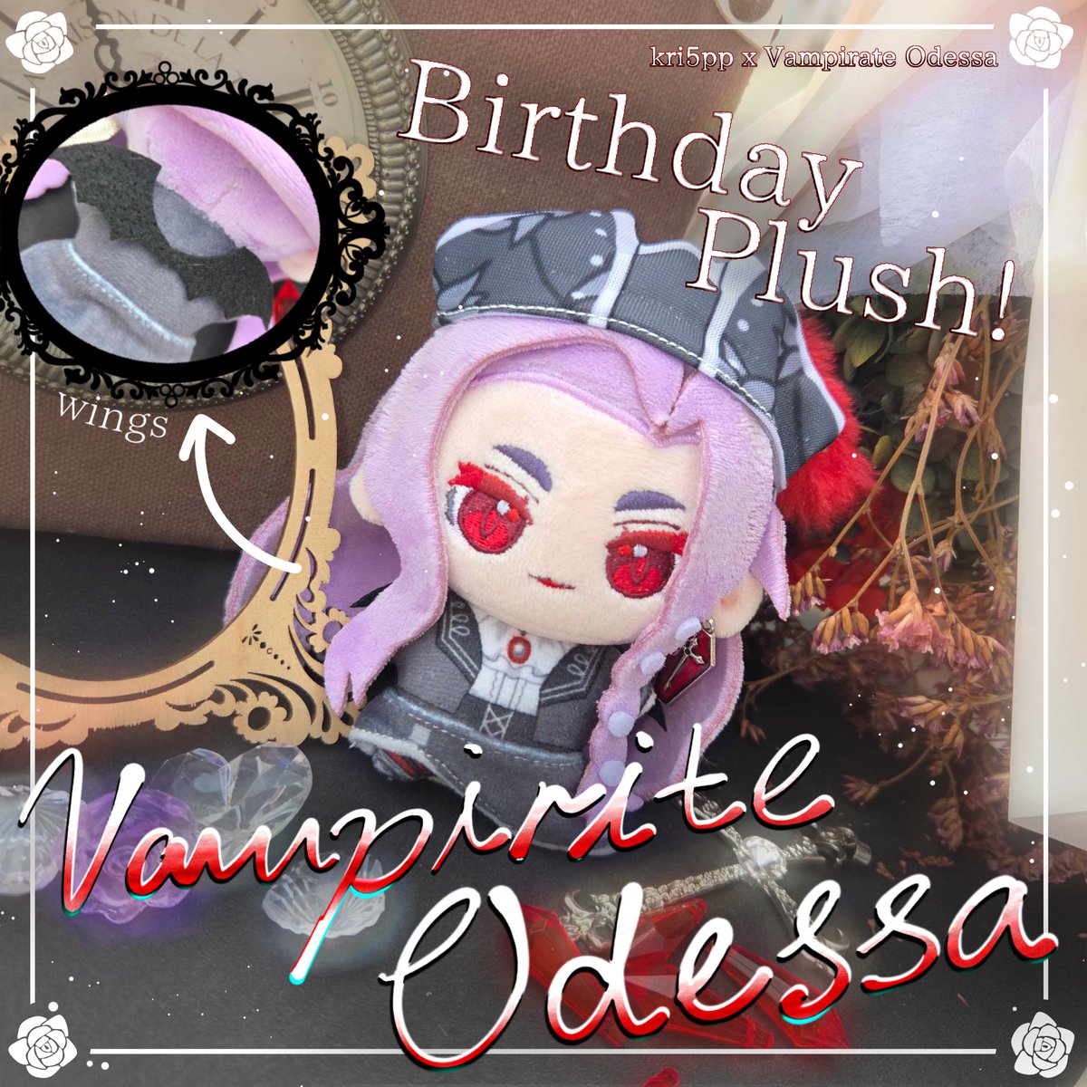 kri5pp's tweet photo. ⭐️ Kri5pp x Vampirate Odessa ⭐️

Happy birthday @VampirateOdessa! I’m so happy to partner with Odessa to bring you a Vampirate Odessa Birthday Plush!

🩸 18 Sep - 16 Oct
🩵 Worldwide Pre-order!
🏴‍☠️ https://t.co/uwjBG6wxdE https://t.co/b0S1mvQpCQ