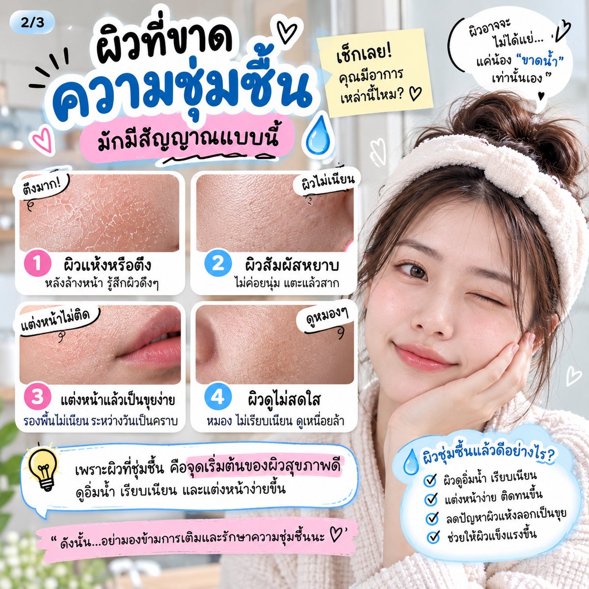 LittlebeauB's tweet photo. มอยส์ไม่จำเป็นต้องแพง…แต่ “ไม่ทา” อาจไม่ใช่คำตอบ 🥹💧
เคยไหม ล้างหน้าเสร็จแล้วหน้าตึง แต่งหน้าไม่ค่อยติด หรือบางวันรู้สึกว่าผิวแห้ง ๆ ไม่ค่อยนุ่ม
ช่วงหลังเลยกลับมาให้ความสำคัญกับเรื่องพื้นฐานที่สุดก่อน คือ เติมความชุ่มชื้นให้ผิวสม่ำเสมอ https://t.co/cTNQ4Ngv5N