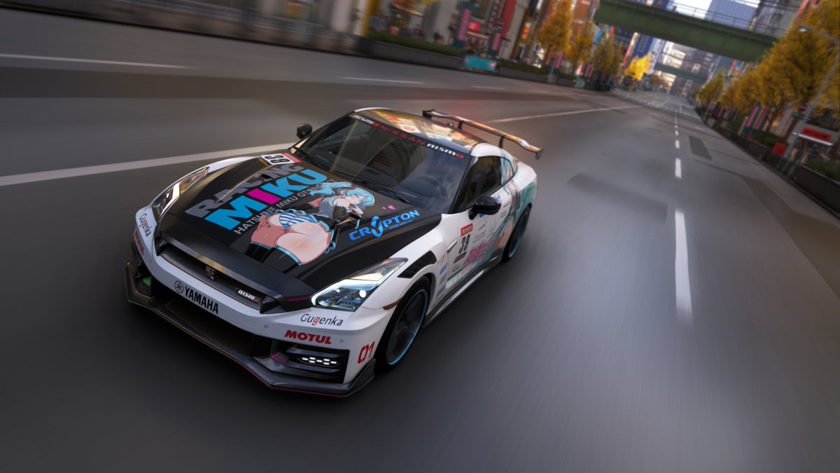 Edie_Nelson_'s tweet photo. ミクGT-R NISMO完成しました。FH6で初めて作ったバイナルを、ひと月以上経ってようやく仕上げることが出来ました。
※現在こちらでの公開共有の予定は暫くありません。詳しくは固定ポストをご覧ください。 https://t.co/X0cpbUic3g