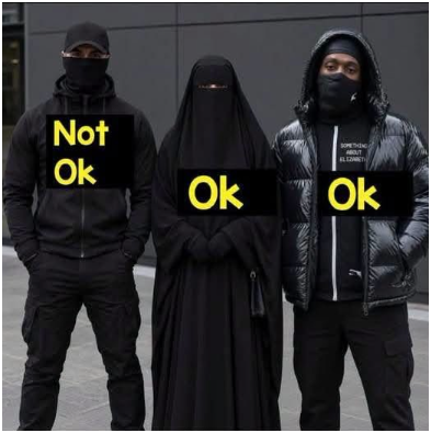 InnominateElem1's tweet photo. @RealDannyTommo @ShabanaMahmood Why hasn't she done anything about the masked islamists running through every UK city??? 
And why do antifa get a free pass?? https://t.co/1z7CYOmLD8