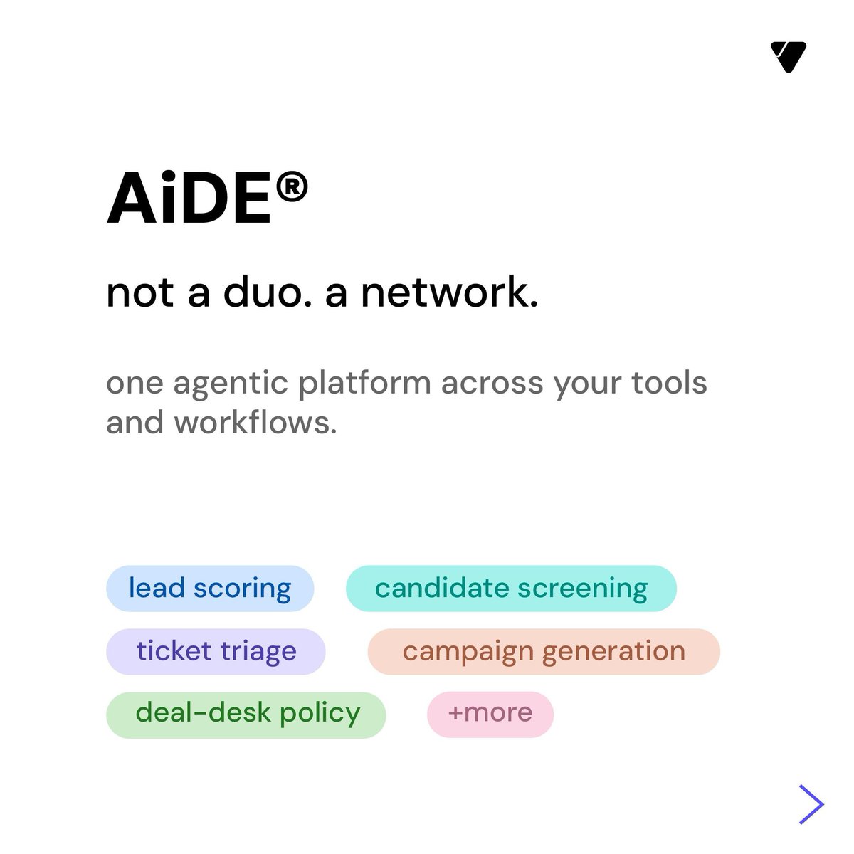 ValueLabs's tweet photo. Everyone's talking about "two screens, one device" this week.
We gave you an agentic platform, a network of agents that doesn't stop at two of anything.

Swipe through. →

AiDE®, built for more!

#Duo #AgenticAI #AiDE #DoingTheRightThing #ValueLabs https://t.co/v4vPMhpFJD