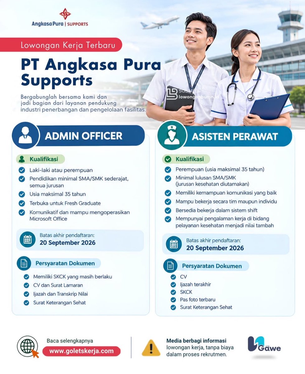 Dubidamskii's tweet photo. 🔊FRIDAY, it’s time for… SHARING LOKER!🔊

Cekidot yaa! Ada PLN, Shinlin, Angkasa Pura supports and many more~

(A mini threads) https://t.co/dfzMjjMSYM