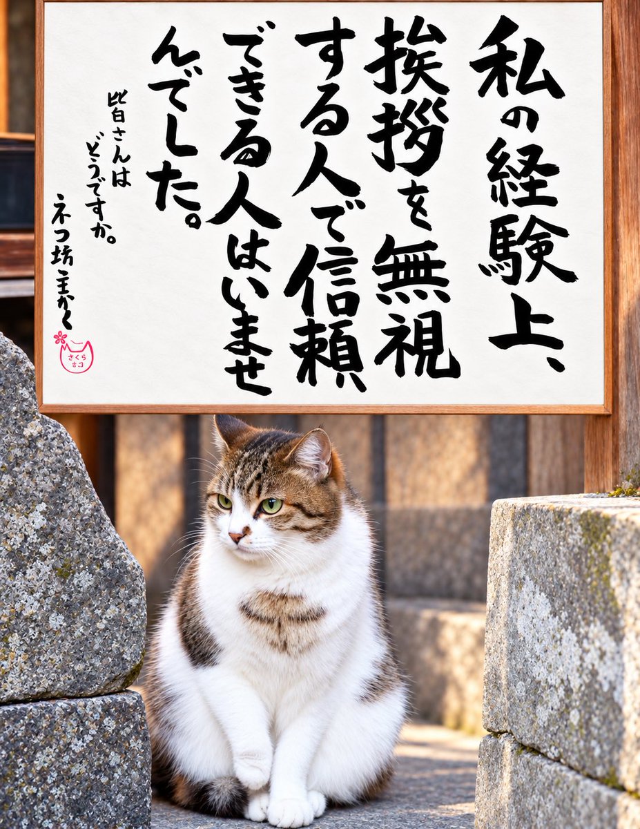 yabumoto610's tweet photo. ネコさんから人間さんへ今日の一言 https://t.co/BOcQF4F3rx