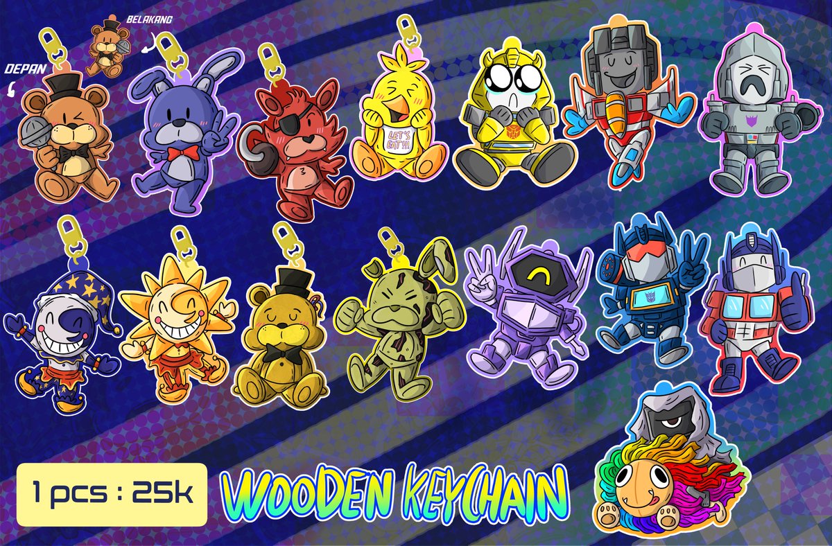 MasterRename's tweet photo. Part 3 stickers, keychain transformers - Gundam- cookie run - Fnaf, dll #Comifuro #cf23 #cf23catalog #comifuro23catalog https://t.co/KwTu8NZJsy
