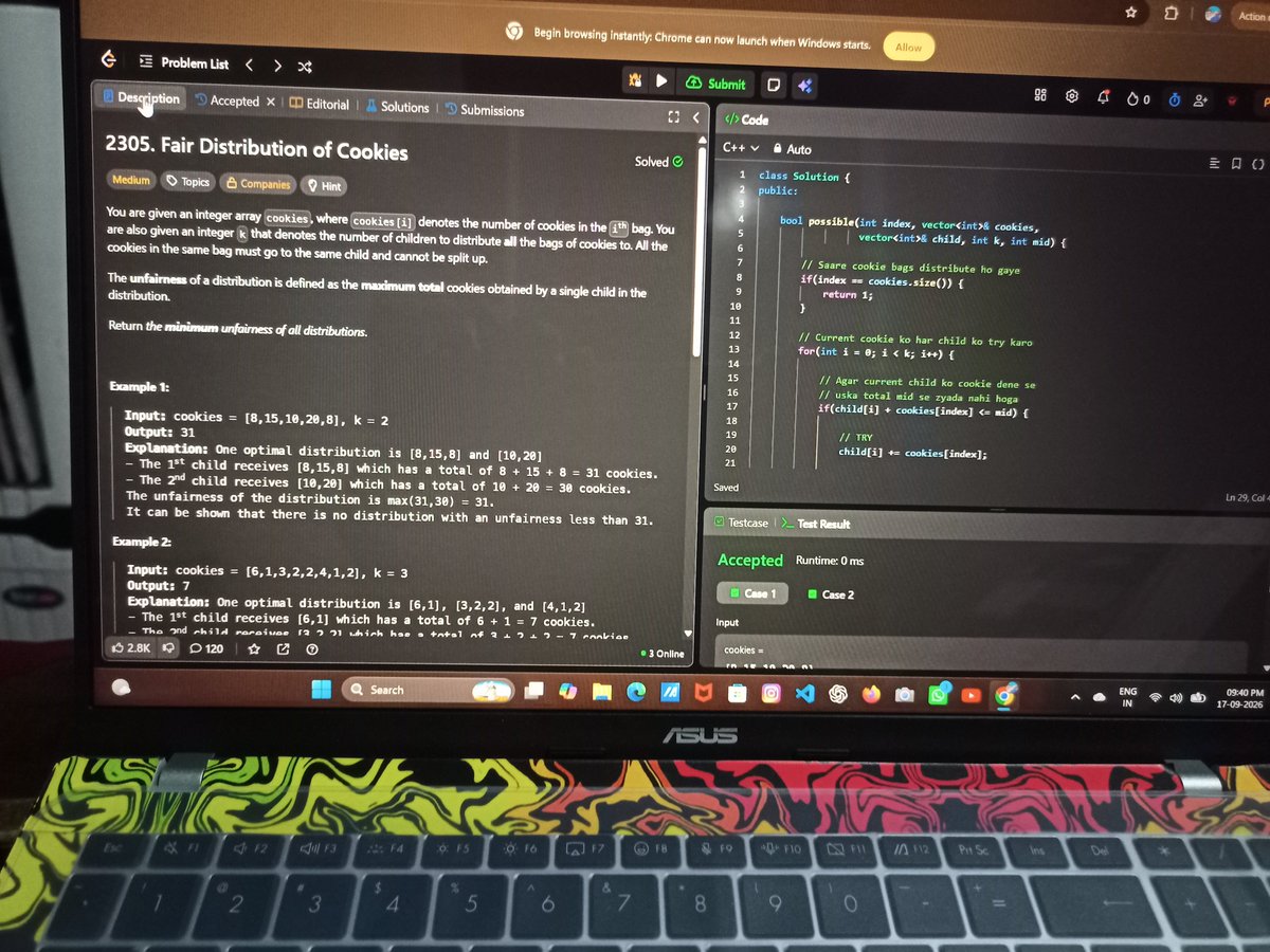 sumit_coder_'s tweet photo. Today: Easy + Medium + Hard DSA problems! 🟢🟡🔴
Approach galat hui, logic stuck hua, syntax errors bhi aaye😅but battle continue hai!
Solution bane ya na bane, confidence low nahi hona chahiye. 💯
Slow progress is still progress. 🌱
#DSA #LeetCode #CodingJourney #ProblemSolving https://t.co/FC1vYxlTBZ
