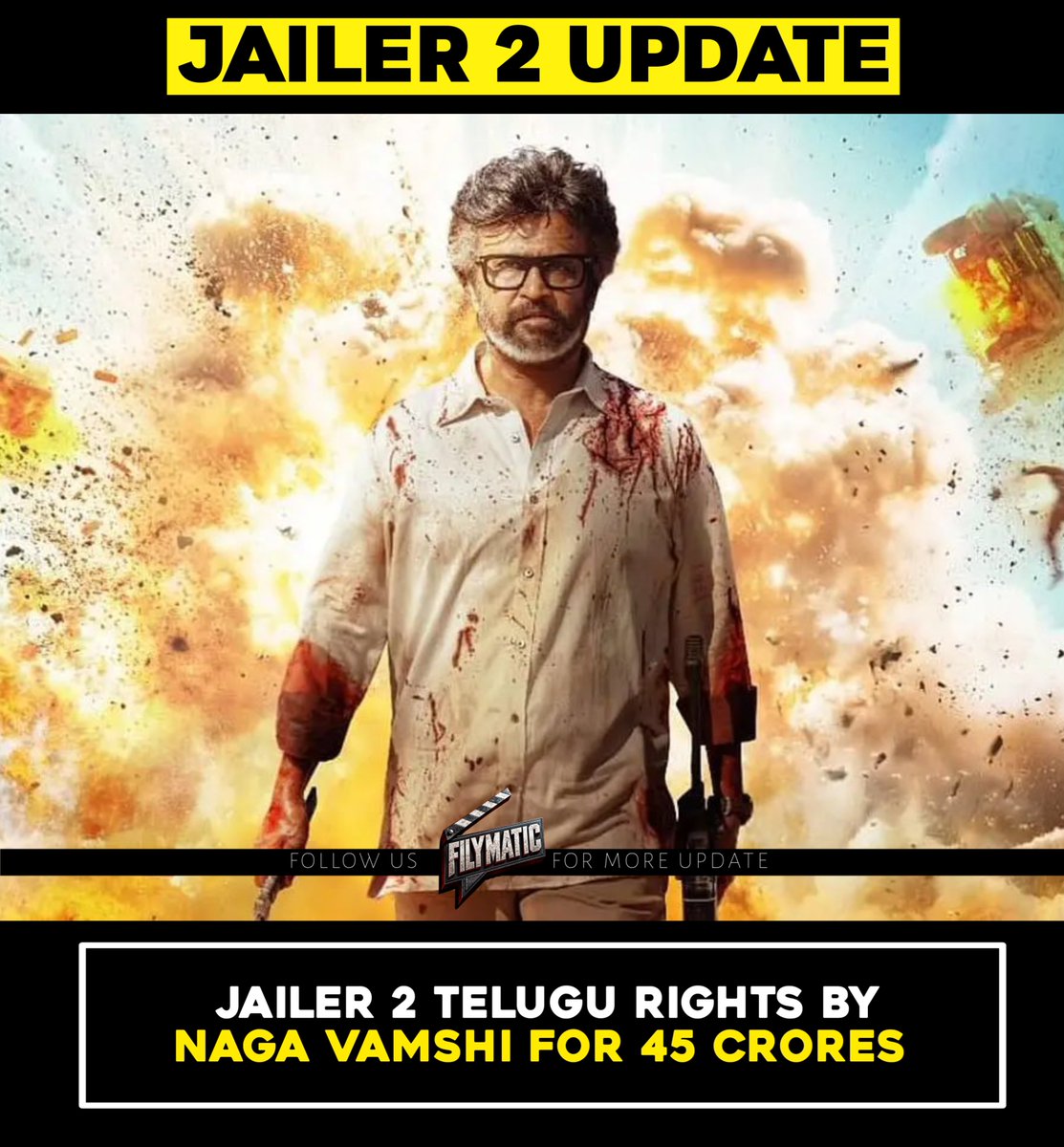 Filymatic's tweet photo. #Jailer2 ApTg Business Done ✅ https://t.co/MqRaq4zxK5
