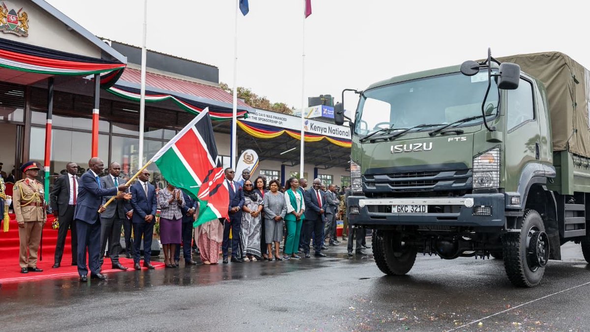 kipmurkomen's tweet photo. Our National Police Service continues to do a good job, keeping our country safe and secure.

They are combating security threats, including terrorism, organised crime, goonism and banditry.

To curb crime in a few trouble spots, we are scaling up operations and leveraging the experiences from our previous successes in the Kerio Valley and other places. 

We are modernizing equipment, revitalizing training and improving officer welfare among other reforms geared at transforming the National Police Service into a people-centred institution.

We have also institutionalised the Jukwaa La Usalama, involving local communities and students through Jukwaa La Wasomi, in security management at the local level.

This morning, I joined H.E. President @WilliamsRuto for the 50th GSU Passing-Out Parade at the Embakasi ‘B’ Campus in Nairobi.

The President also flagged off 20 new vehicles as part of our ongoing mobility enhancement to ensure faster and more effective policing. We have replaced 1,175 in the past year, while another 2,232 are set for replacement within the next three months.

I commend the graduands for their hard work and discipline, which saw them complete 9 months of intensive and rigorous training. 

Go serve with dignity, discipline and integrity.