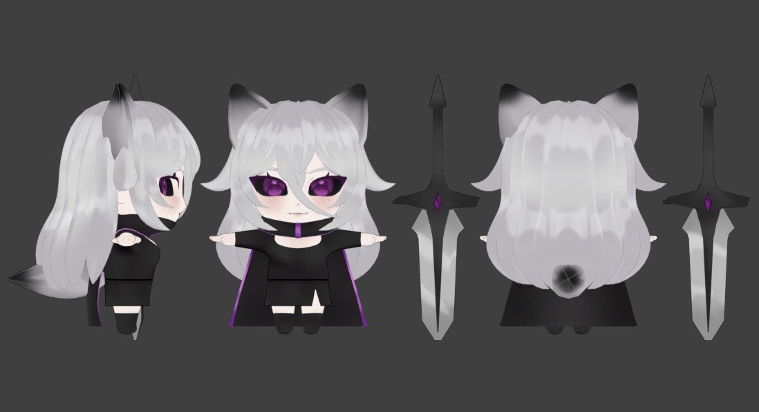 Lunyuuu__'s tweet photo. WIP!! she’s giving cute but probably dangerous 😭🖤...
continuing the progress on Kitsuu @Kitsu_Itami_ , hehee:D ❤️

Still a WIP :D #artmoots #3dart  #3dartist #WIP #smallartist https://t.co/NVrJHLK0R8