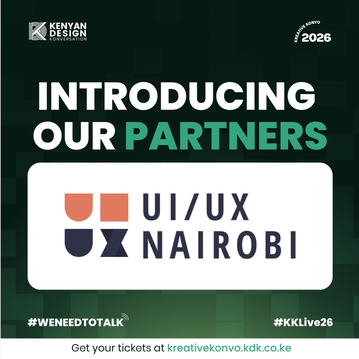 254designkonvos's tweet photo. It wouldn't be a design event without the community that drives it. We are proud to announce the @UIUXNAIROBI as an official partner for KK Live 2026! https://t.co/D7FEFzIt8j