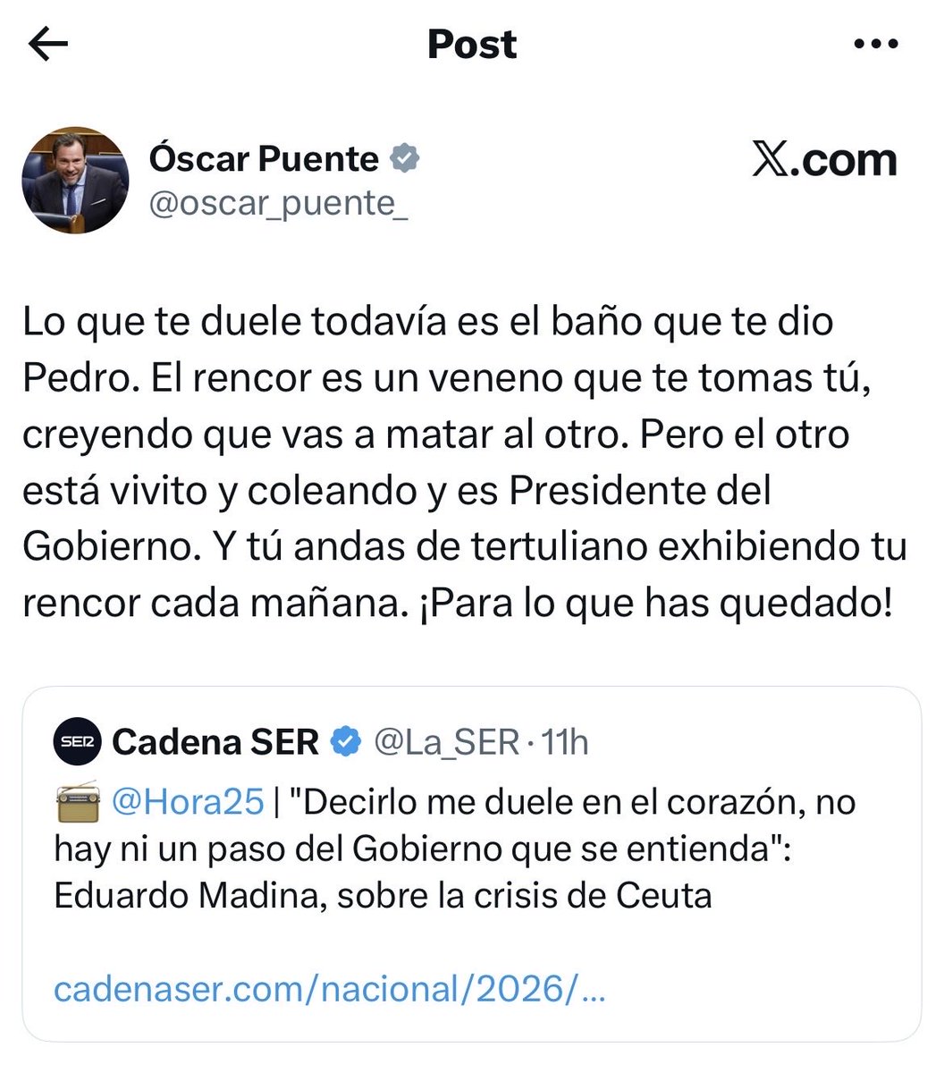 bsemper's tweet photo. Alguien que quiera al ministro debería decirle que pare y ayudarle a salir de las redes sociales. 
Alguien con autoridad sobre él debería decirle que se dedique a su ministerio. Deberían sacarle de esta espiral de odio y rencor.

Yo le mando afecto, porque vivir así no es bueno. https://t.co/LreaFbu0O7
