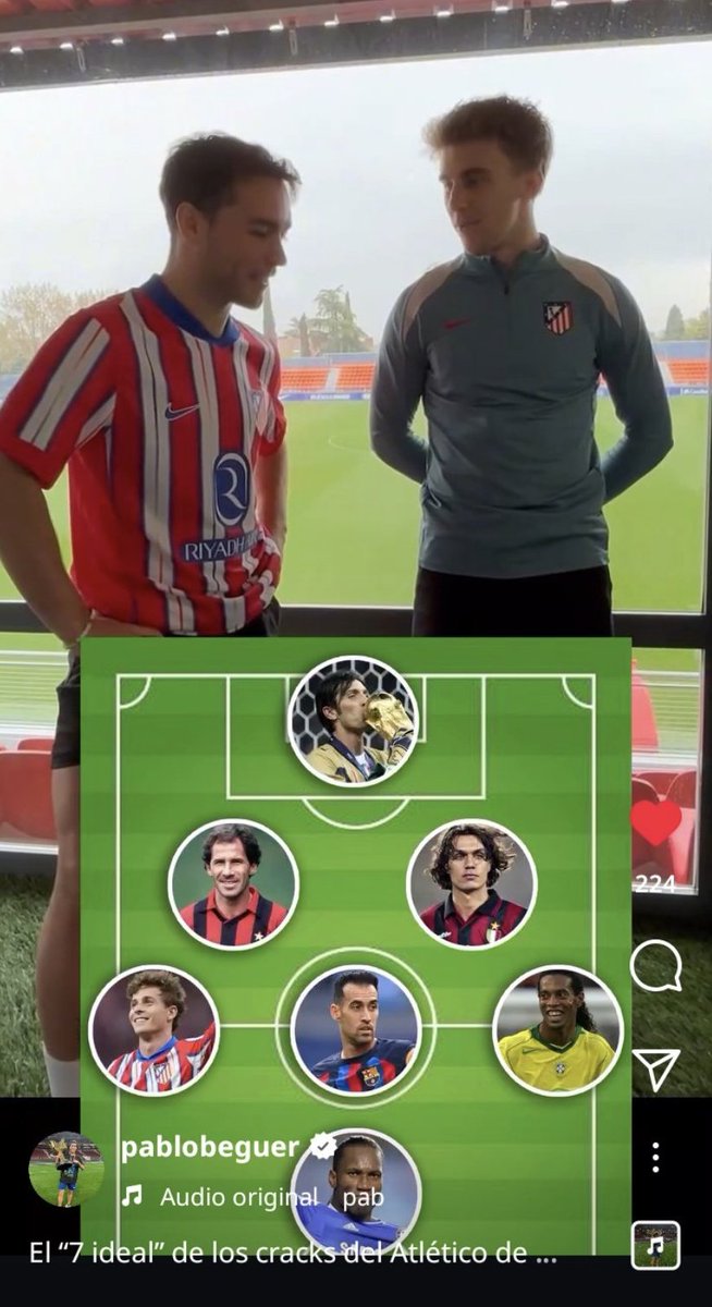 Madz_1523's tweet photo. Atleti Archives: Pablo Barrios picks his ideal all time 7-a-side lineup. https://t.co/IghSzo354m