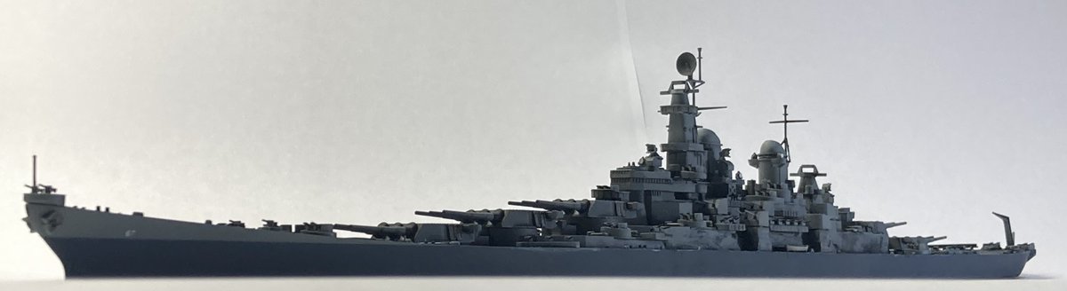 MMW_miko's tweet photo. 超アイオワ級戦艦.....完成です！（？）

#架空艦 https://t.co/kZuRVHKEuy