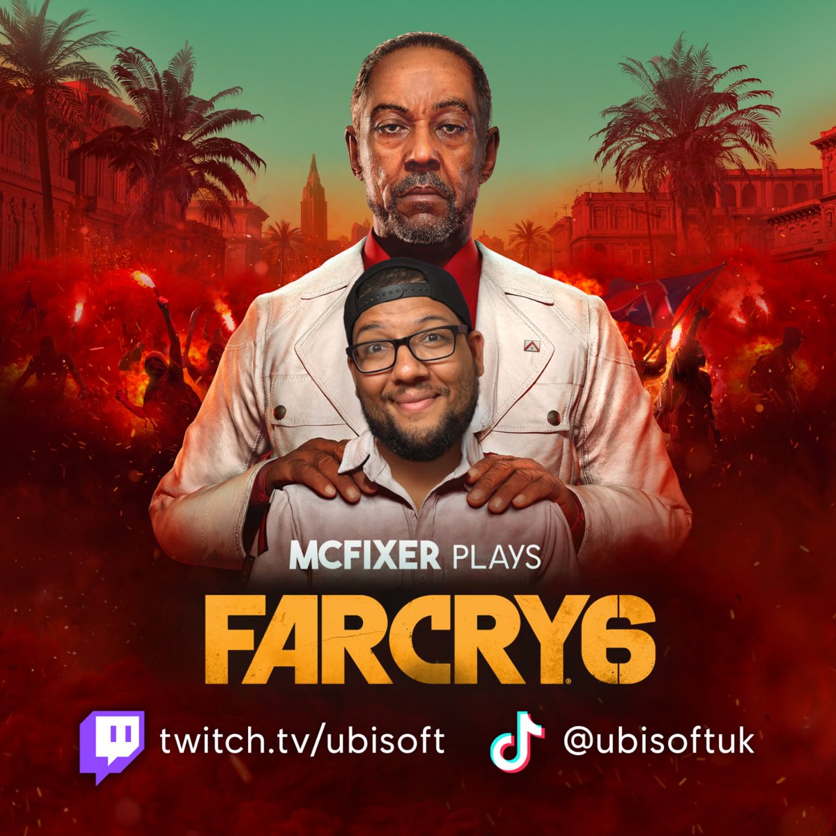 Ubisoft_UK's tweet photo. Far Cry 6 is 90% off in the Ubisoft40 Steam Sale! 👀
 
🔴 To celebrate, @MCFixer is heading back to Yara for another trip through Far Cry 6! 🌴
 
Live at the link in the replies 👇 https://t.co/3G4y1XNIgO