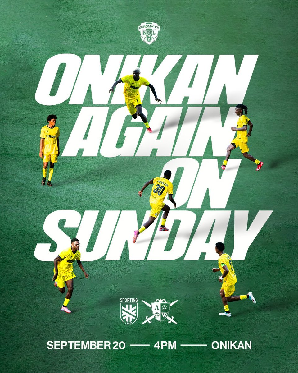 sportsville9ja's tweet photo. 🇳🇬 NPFL FIXTURES
Saturday, 19 September
Ikorodu City 🆚 Barau
Ranchers Bees 🆚 Bendel Insurance
Sunday, 20 September
Enyimba 🆚 Inter Lagos
Kano Pillars 🆚 Doma United
Katsina United 🆚 Niger Tornadoes
Kun Khalifat 🆚 Rangers International
Nasarawa United 🆚 Rivers United
Plateau United 🆚 Shooting Stars
Sporting Lagos 🆚 Abia Warriors
Warri Wolves 🆚 Kwara United