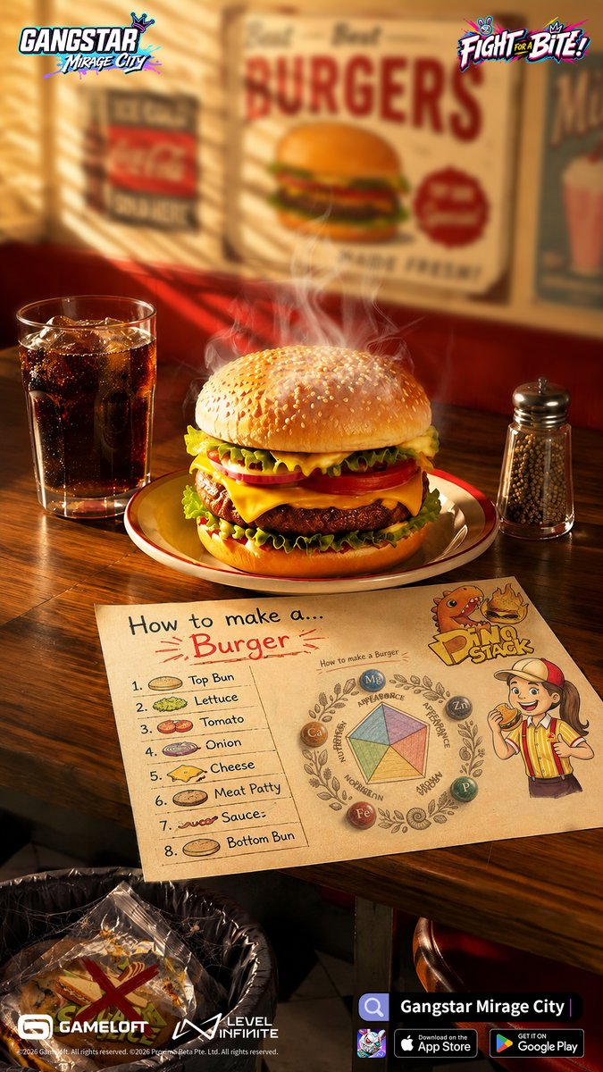 GangstarMCPK's tweet photo. 🥪 vs 🍔 — Lafda Abhi Jaari Hai Jigar!

Solarslice walay kehte hain: Asli khuraak wohi jo banda fit aur har waqt tayyar rakhe.

Dinostack walay kehte hain: Ek kadak burger ke aage khargoshon wali ghaas-phoos ki koi aukaat nahi!

Taane aur roasting full tez ho rahi hai, phadda garam hai, aur koi bhi tola peeche hatne ko tayyar nahi.

Toh phir... tum kis ka sath de rahe ho? 👀

🎮 Abhi Download Karein!

💬 Discord Join Karein!

#GangstarMirageCity #Gangstar #GSTMC #OpenWorld #GSTMC820Live