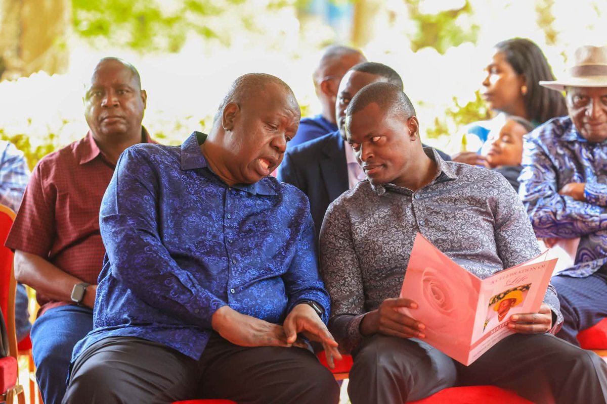 PPYL_Ke's tweet photo. Today, H.E. Uhuru Muigai Kenyatta, Dr. Fred Matiang'i, and Hon. Ndindi Nyoro joined the family of George Kariuki at a burial service of his late mother, Christine Waruguru Kariuki, in their home village in Kiharu Constituency, Murang'a County.

The leaders stood with the Kariuki family in remembrance of Christine, offering their condolences and support during this difficult time. May her soul rest in eternal peace.