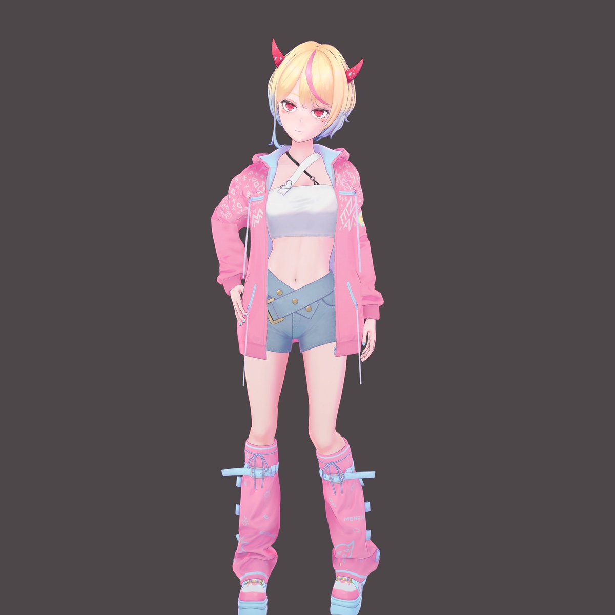 ganataganata's tweet photo. VRchat向けアバター制作中
名前は”ネミモナ”です
#3DCG #VRchat #VRC https://t.co/edTO1XLkGF
