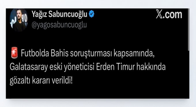 dgv35m's tweet photo. SON DAKİKA!   
Fenerbahçe fenomeni Yağız Sabuncuoğlu, uyuşturucu soruşturması kapsamında gözaltına alındı. https://t.co/qDCw4OPPpH