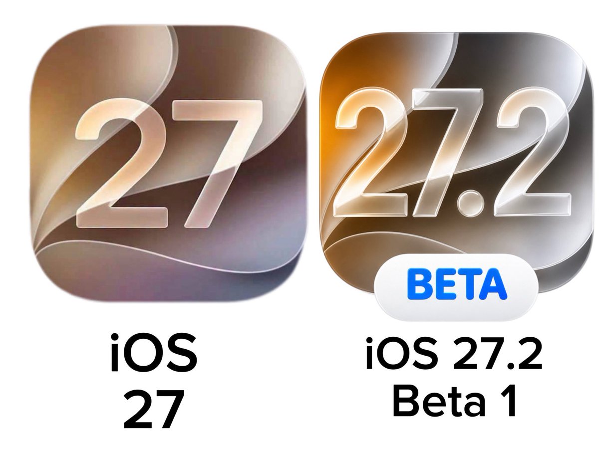 ios_leaks's tweet photo. Which iOS Version are you using?, iOS 27 or iOS 27.2 Beta?

Telegram community👉 https://t.co/bGlBtMIPBs https://t.co/54yk61IuHA