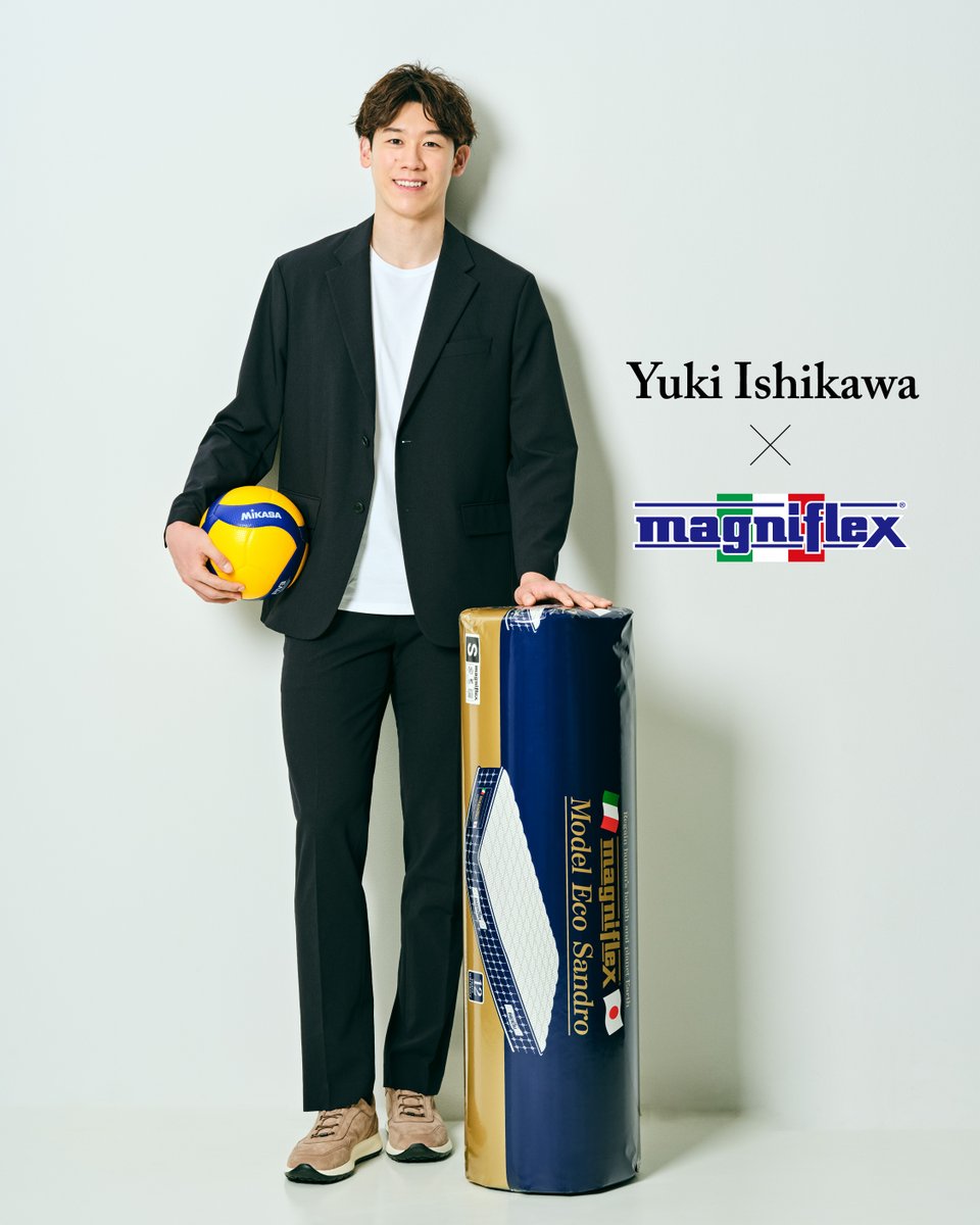 magniflex_JP's tweet photo. 石川祐希選手、新ビジュアル公開✨
全国のマニフレックス店舗にて、石川祐希選手の新ビジュアルを展開しています❗️
お近くにお越しの際は、ぜひ店頭でご覧ください。
#石川祐希 #マニフレックス #magniflex https://t.co/AxWXa3iHQK