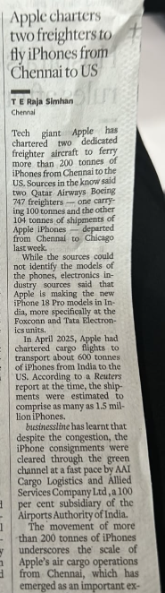 aditya_kondawar's tweet photo. 5-10 Years down the line, we will see similar headlines for semiconductors as well

Everyone will shift their base or build a part of their overall capacity in a Geopolitically Neutral country like India!

Good times ahead in Manufacturing! https://t.co/swyOGG6XaG