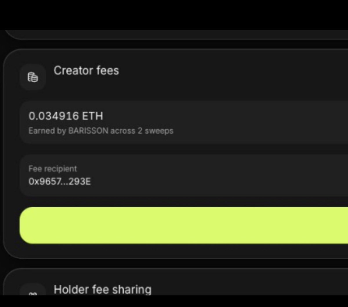 0xjackp0t's tweet photo. ponsfamily 撸猪脚饭, 我的收益在 0.03ETH 左右(现在差不多75美金)
流程很简单：
- 打开 https://t.co/RQtBonrIFA
- 连接旧钱包创建一个代币
- 买卖手续费设置为 4 以下, 太高会没有bot来狙击
- 需要0.0005 eth 大概1.6u的手续费
- 等待大概10分钟, 然后去 claim 你的创作者费用 https://t.co/K8fg3vaLpW