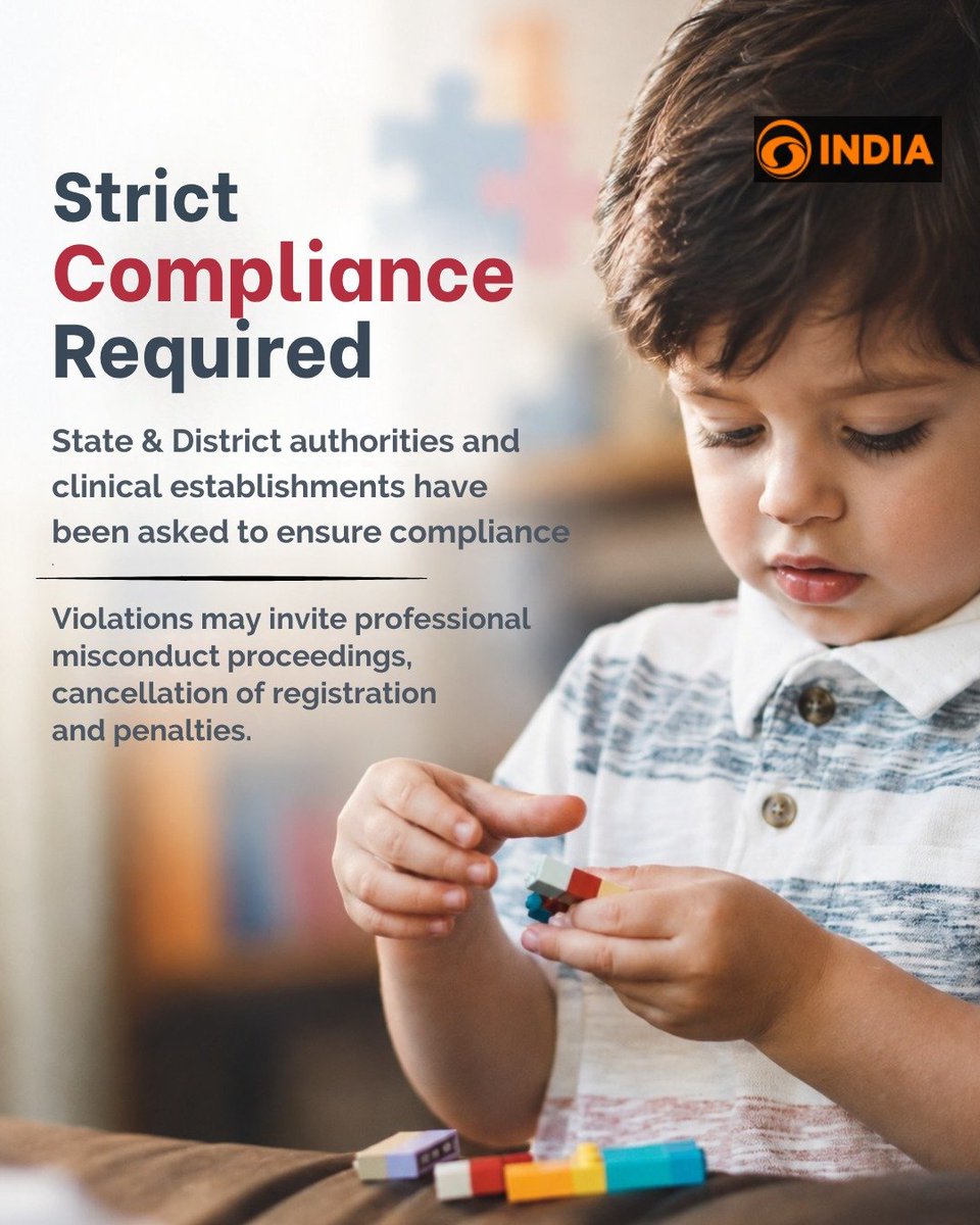 DDIndialive's tweet photo. India’s Ministry of Health & Family Welfare issues an advisory on regulating stem cell therapy, reiterating the existing framework for stem cell research and therapy.
#StemCellTherapy #HealthRegulation #PublicHealth #AutismSpectrumDisorder https://t.co/T5ImiEoXzM