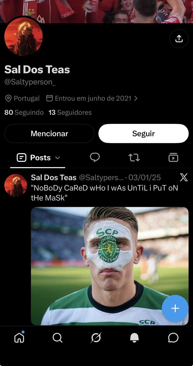 zsilva_1's tweet photo. @Saltyperson_ @HaveUMetShoqx @radarleonino Abro o teu perfil e a primeira coisa que vejo é o símbolo do Sporting! O T3 está aqui entre nós neste momento? 😂😂😂 https://t.co/vtace2guFo