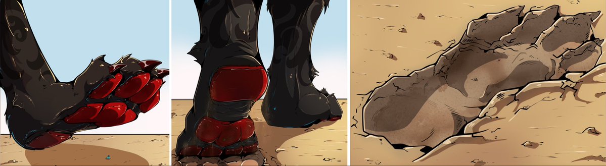 ValkaFenris's tweet photo. (CW: Crush, paws) Big bad wolf out on a walk.. the sand feels nice <3 https://t.co/xyI5F2bGSX