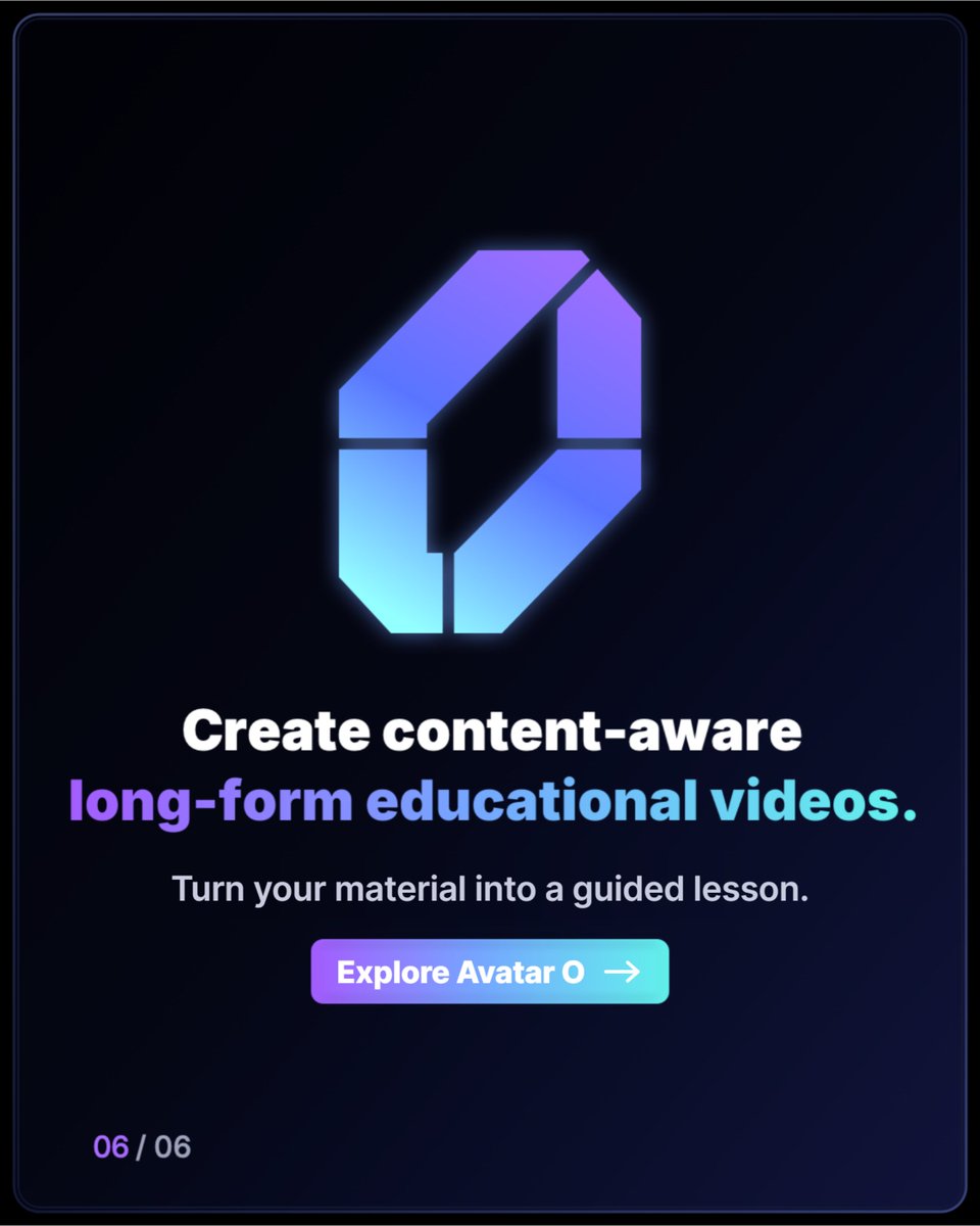 LeaddeAI's tweet photo. Most AI avatars can talk.

Avatar O can teach.

It understands your content, knows where to point, and guides learners through the lesson.

From narration to guided learning.

Coming soon →https://t.co/JcXUfcydS0

#EdTech #AIVideo https://t.co/pfQD5yiHet