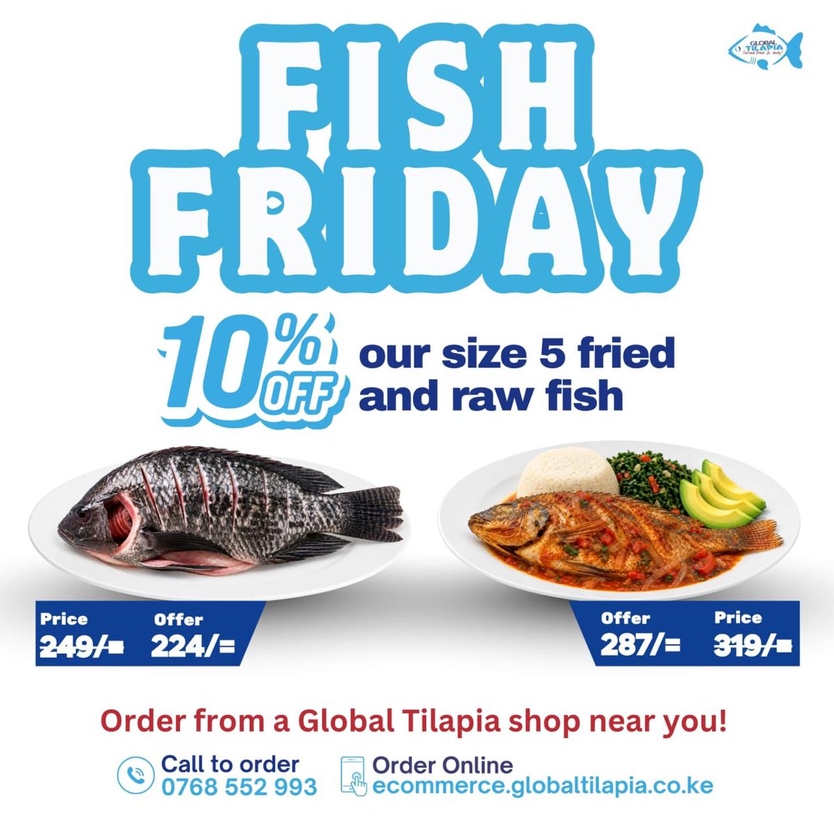 mseemsima01's tweet photo. Samaki fresh, bei poa na offer juu yake? Global Tilapia imeamua kutubeba leo. Get 10% off Size 5 and enjoy a proper Friday meal. @globaltilapiake #FishFridays. https://t.co/uacDzzMzV4