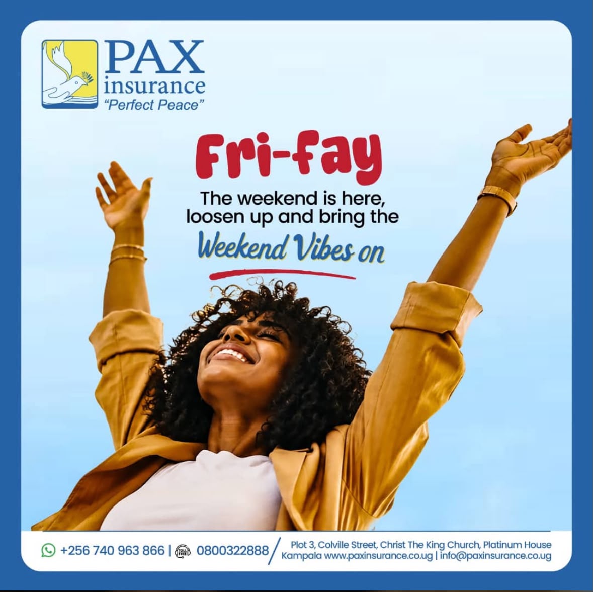 InsurancePax's tweet photo. Bring on the weekend vibes!! its #Friday https://t.co/FpUzhZHaR3