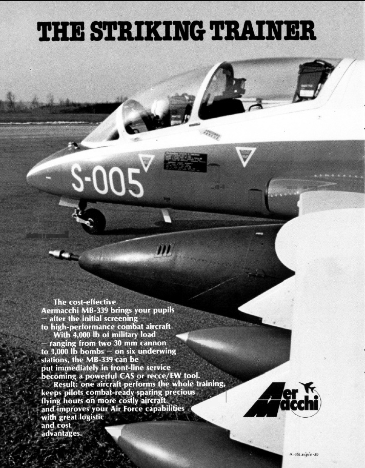 Roberto_yeager's tweet photo. Ah!Los buenos viejos tiempos...#ColdWar (this time in #Italy, son #GuerraFredda) #ALBVT
La publicidad del #Aermacchi MB-339 en la revista Air Pictorial de septiembre de 1980 #MB339 https://t.co/SDjvDgdF0Q