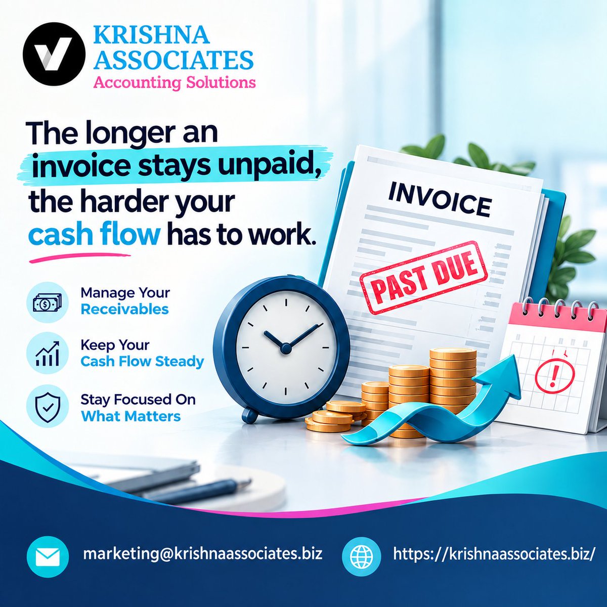 krishnaassoci's tweet photo. Unpaid invoices can put pressure on your cash flow. 💰 Stay ahead of receivables and keep your business moving forward. 🚀

Contact Us:
📩 marketing@krishnaassociates.biz
🌐 https://t.co/3BNFQm2vzQ

#CashFlow #Accounting #Receivables #BusinessFinance #KrishnaAssociates https://t.co/HYzEPkXUXQ