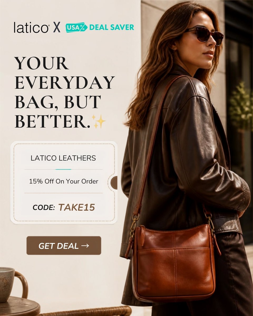 usadealsaver's tweet photo. Your next Latico find just got more tempting. 👜💫
 
Save 15% with our code, then head to USA Deal Saver to discover more ways to shop your favorite styles for less.

For more, visit:
https://t.co/Aw0kpn1RLp

#Latico #LaticoDeals #LaticoDiscount #FashionDeals #USADealSaver https://t.co/Fb0vu5ilQW