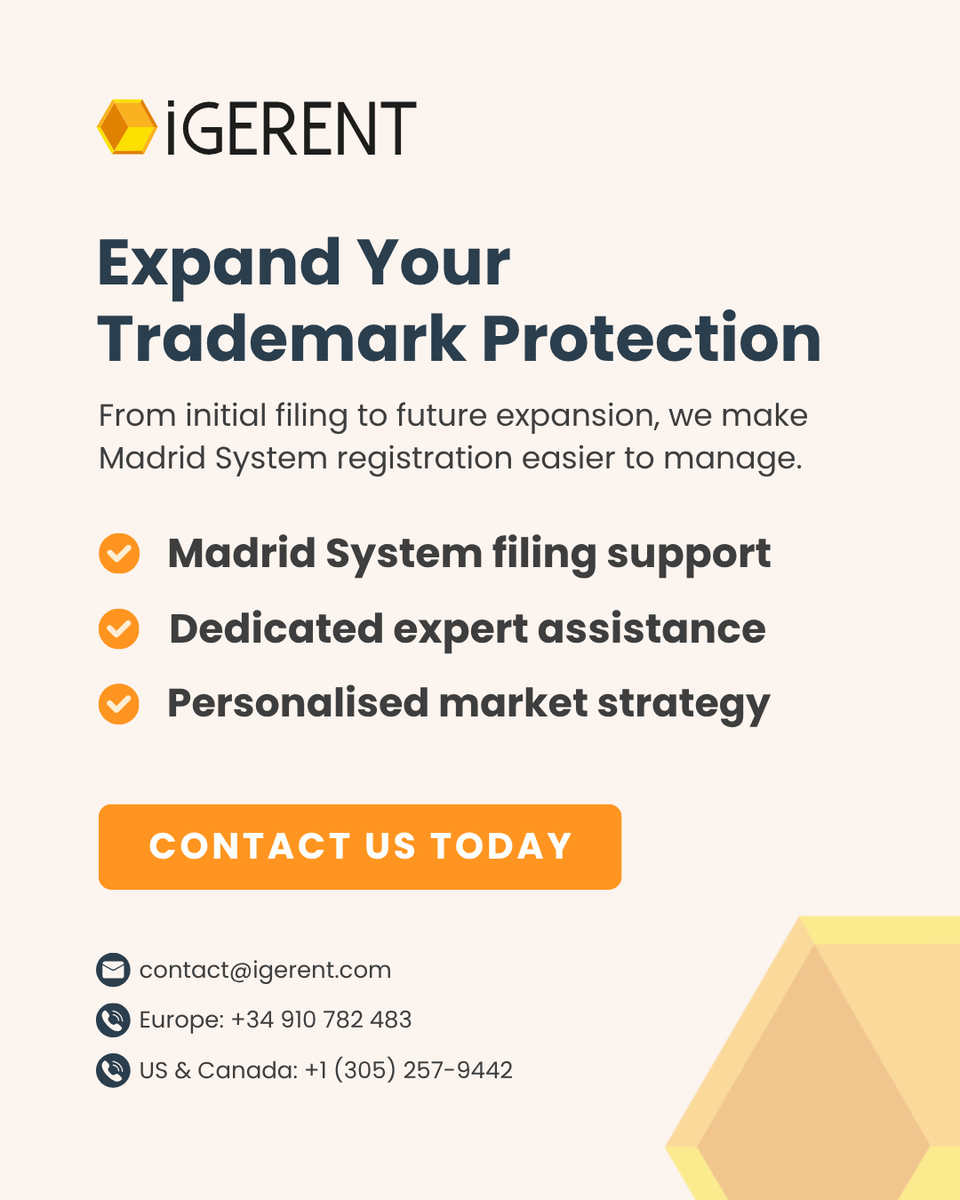 igerent's tweet photo. The Madrid System is expanding again.
Saudi Arabia joins from 8 October 2026, giving international trademark owners a new route to seek protection in the market.
Need guidance? Talk to our experts:
https://t.co/ltALVXlXJm
#TrademarkRegistration #WIPO https://t.co/EXEYANrzjv