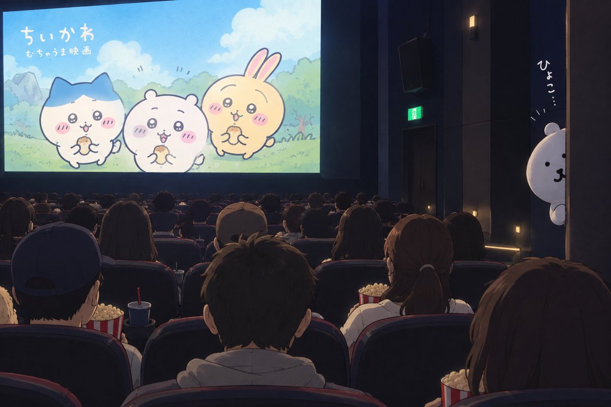 sawachan12's tweet photo. ナガノ先生も今の状況は嬉しいだろうなあ。ちいかわが映画になってもう1ヶ月以上経つのに､入場者特典の恩恵もあるだろうけど満席状態で。こっそり後から覗き見してたりして。「はじめの一歩」の作者の森川ジョージ先生もアニメ全部見終わってから映画見に行くとか言ってたけど映画の感想気になる。 https://t.co/QRk8026hwF