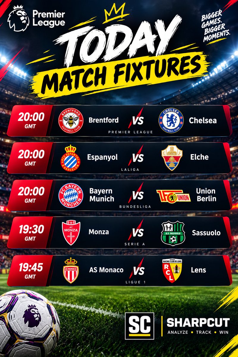 Sharpcutng's tweet photo. Today’s fixtures, who are you rooting for
#premierleague https://t.co/6zH1GFjUhE