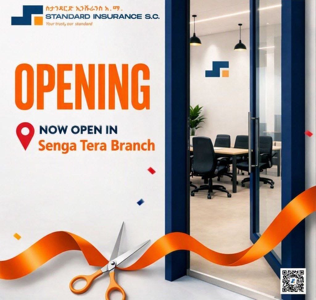 StandardIn76's tweet photo. @StandardIn76 is pleased to announce that it has received a license from the National Bank of Ethiopia to operate its new Senga Tera Branch in Lideta Sub-City, Addis Ababa.

Expanding insurance access, serving more communities.
Your Trust, Our Standard!
#StandardInsurance https://t.co/DPkzUHPZkp