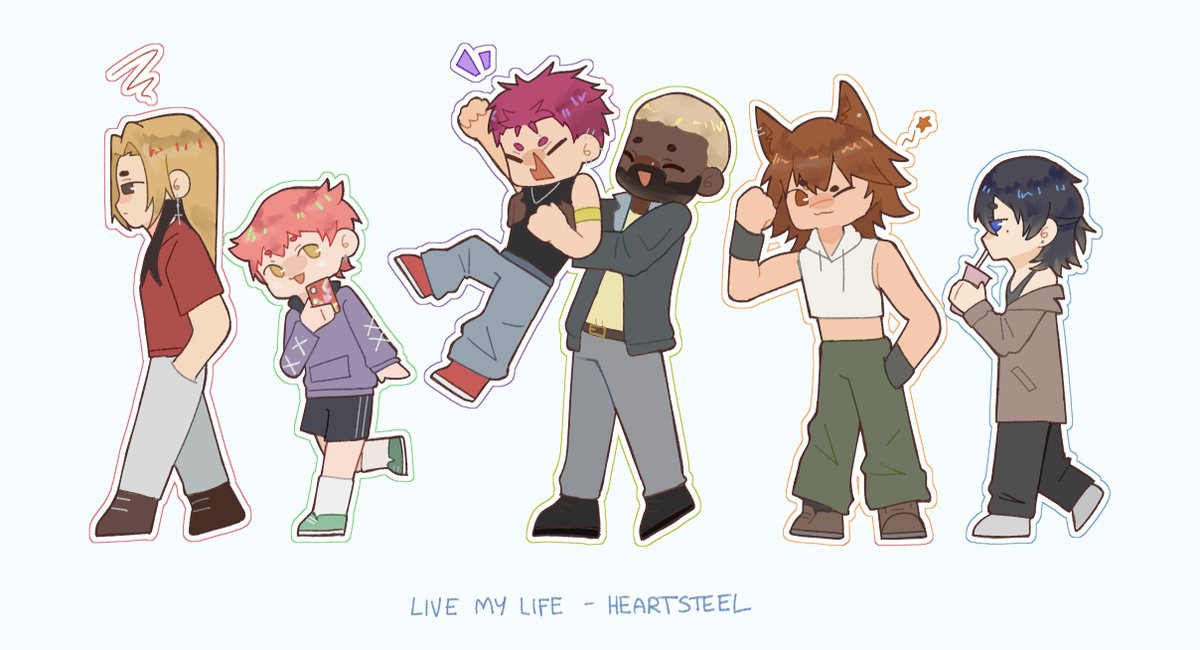 maocirru's tweet photo. Drew the whole group. 

#HEARTSTEEL‌ 
@riotgamesmusic https://t.co/MLcIqABlNj