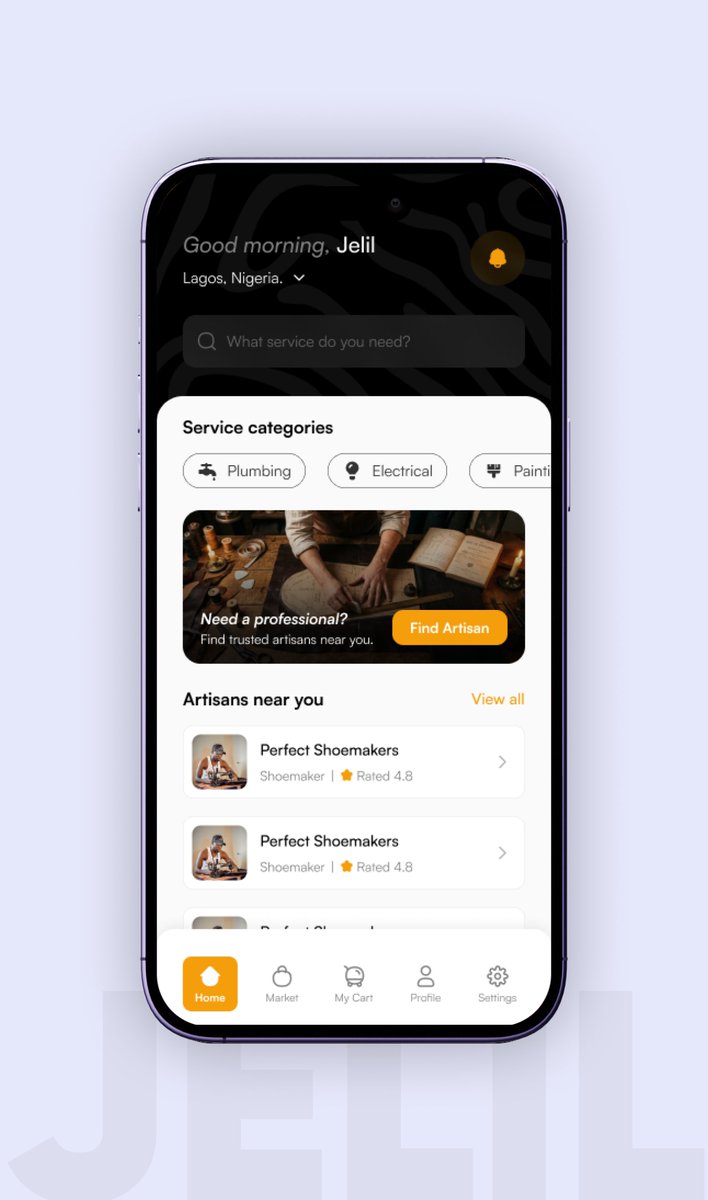 BlackTechie420's tweet photo. I'm working on an Artisan finder mobile app project with my student and it' coming out well https://t.co/Dkn0IeCOzv
