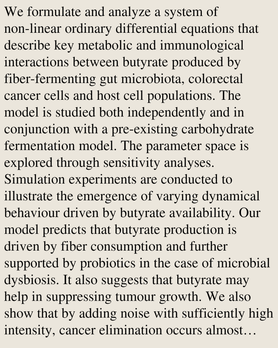 CVCY's tweet photo. A Combined ODE Model of Carbohydrate Fermentation and Colorectal Cancer

Alexandra Lawryshyn, Hermann J. Eberl, Thomas Hillen
https://t.co/acaapoG2ad [𝚚-𝚋𝚒𝚘.𝚃𝙾] https://t.co/L1u0iTpWZy