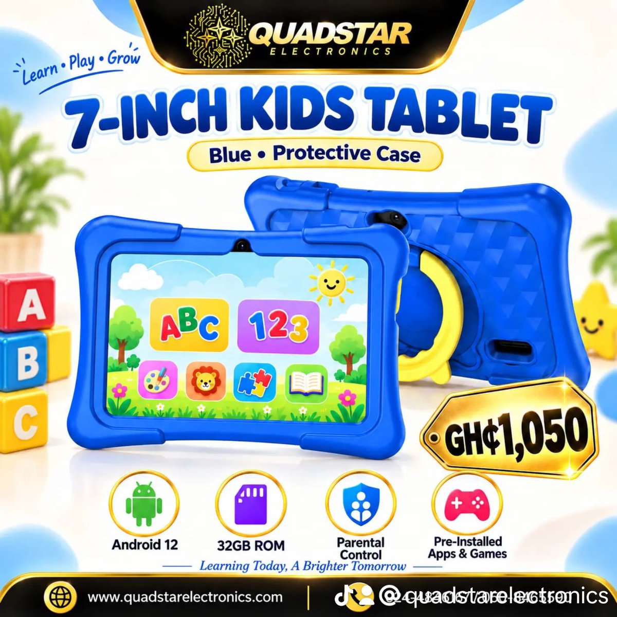 quadstarelectro's tweet photo. 🎮📚 Learn. Play. Explore.
Give your little ones a tablet made for fun, learning, and endless discovery! 🌟

Available in pink/blue -GH¢1,050.00
Get yours from Quadstar Electronics today. 🔥

Visit our website today https://t.co/ojvfJOV88y

Call/WhatsApp - 0508465590/0244846167 https://t.co/SPQ7CZk8mp