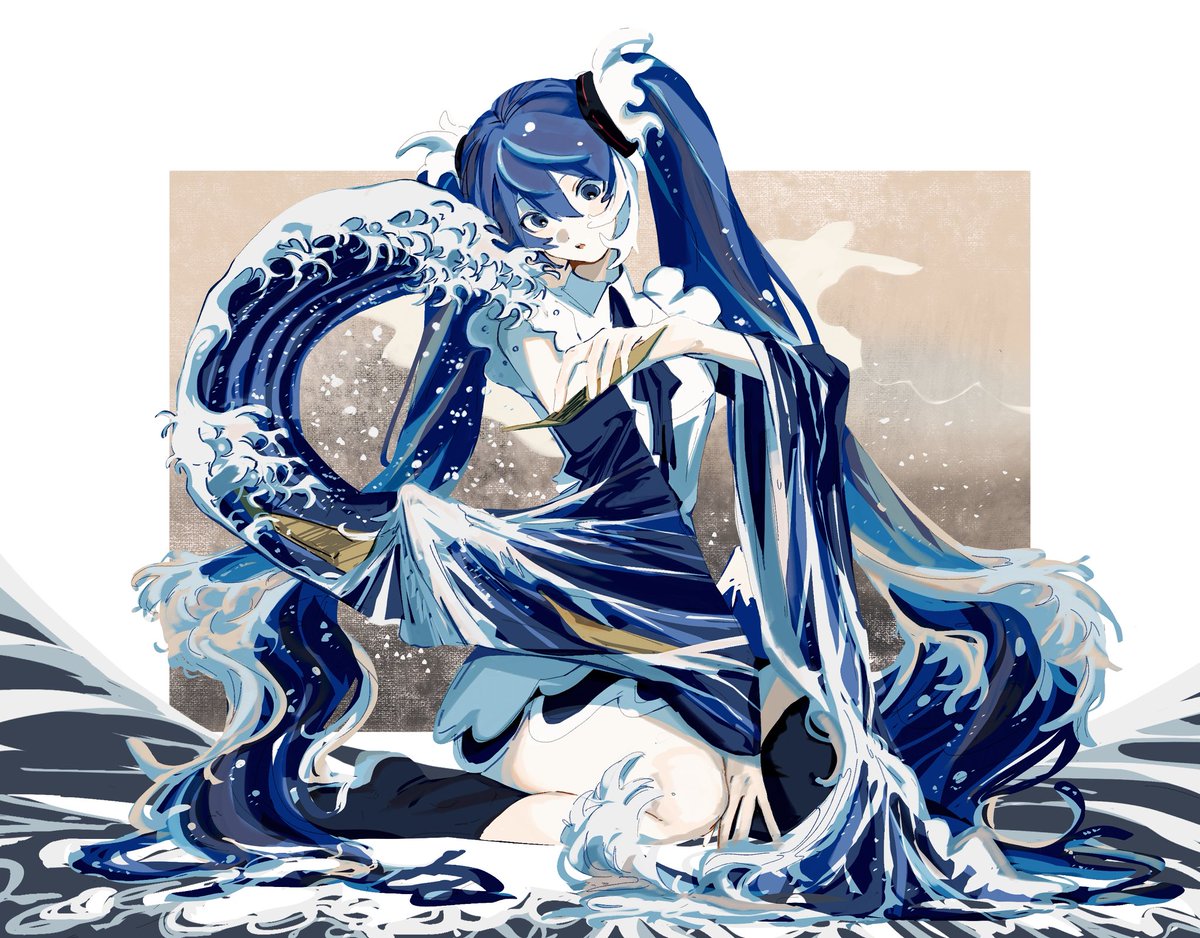 ruda_0616_TFJ's tweet photo. 北斎コラボのミクちゃん🌊 https://t.co/RX97Eyx47J