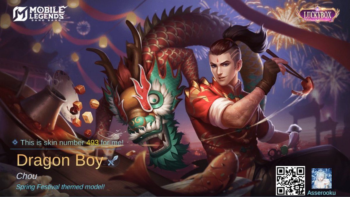 AssaLoc's tweet photo. I just obtained a new skin Dragon Boy in Mobile Legends: Bang Bang! Let's face off against the world's best MOBA players together! 
https://t.co/zWIFvIKY4U https://t.co/MqoIlKzVkw