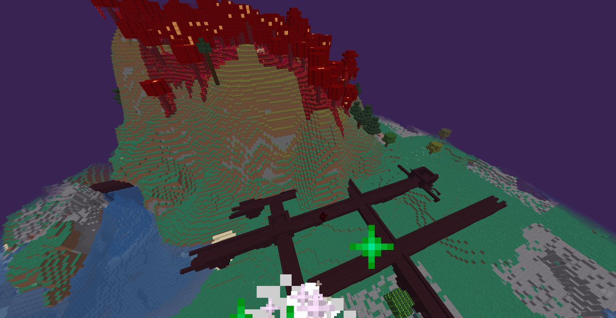 shufunk's tweet photo. Check out the other crazy biome mixtures you can find! Didn't expect to find a nether fortress in the overworld didn't you! This dimension is full of anomalies including unique ones you have to see for yourself! https://t.co/Ylgn90z73c