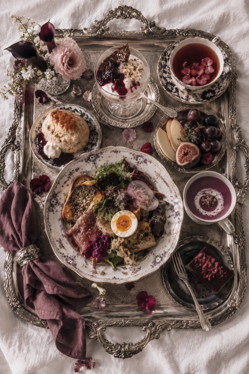 vexeraL2's tweet photo. 🍽️ChatGPTであなたをイメージしたランチプレートが作れるプロンプトです🍝🥪🍹🍩🍨

リプにプロンプト全文があります❣️
シンプルだったり豪華だったり楽しいのでぜひ遊んでみてください💜 https://t.co/iKJTHjuzFx